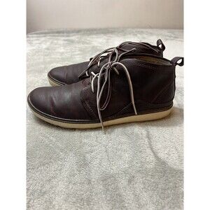 Merrell Women’s 8.5 Huckleberry Chukka Boots Red Leather Pull Tab Ankle Lace Up